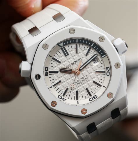 ap white ceramic royal oak|audemars piguet black ceramic price.